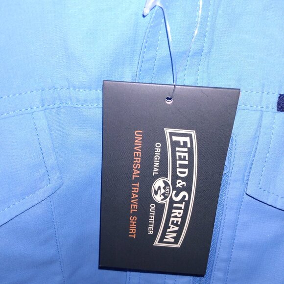 Field & Stream Universal Travel Shirt Fishing Stream Blue Men's‎ Size M NEW - Picture 3 of 11